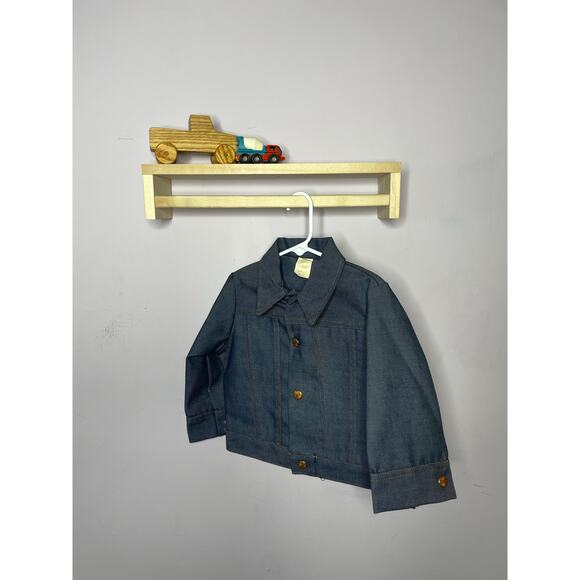 Vintage 80s Unisex Denim Jean Jacket Made in USA Size 4T - Picture 2 of 6
